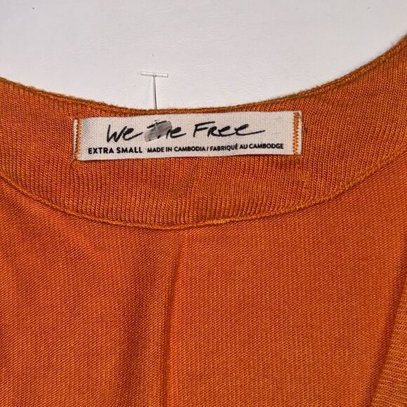 We The Free Orange Tank Top, Size XS - Picture 4 of 6